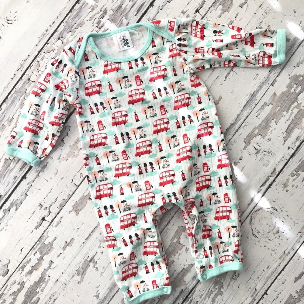 Little Red Bus Baby bodysuit 0-6 months
